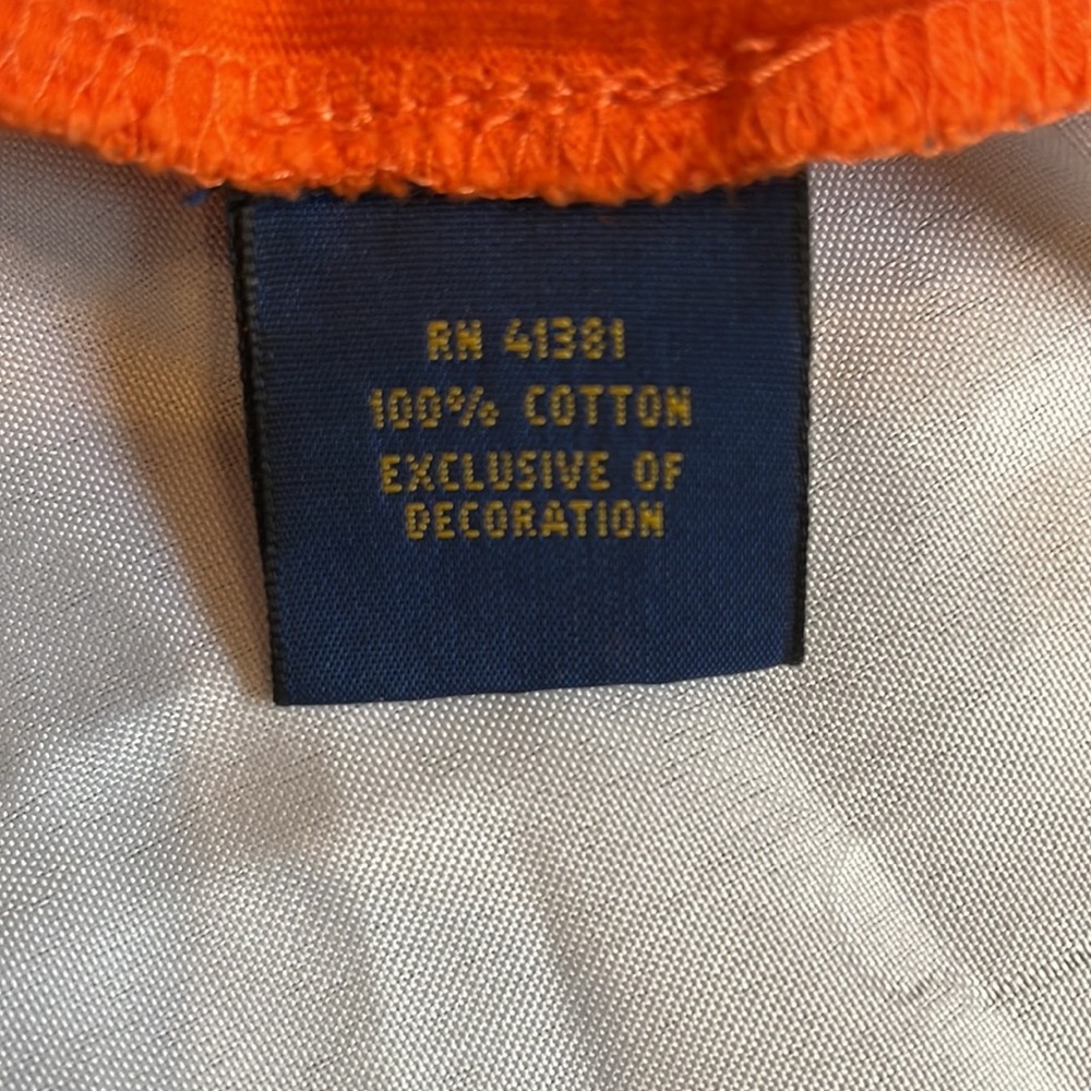 Polo Ralph Lauren Distressed Deep V-Neck Orange T-Shirt - Picture 4 of 13